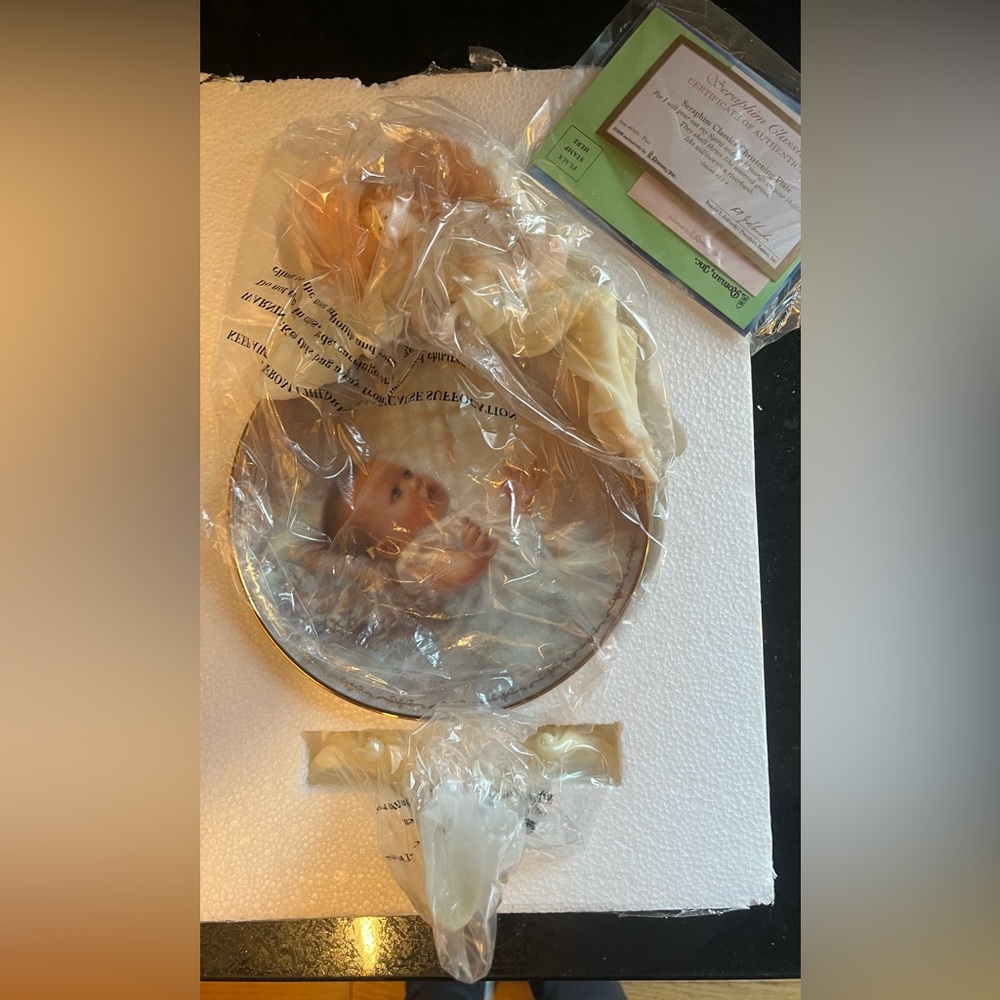 NIB Seraphim Classics Heaven on Earth Christening Plate